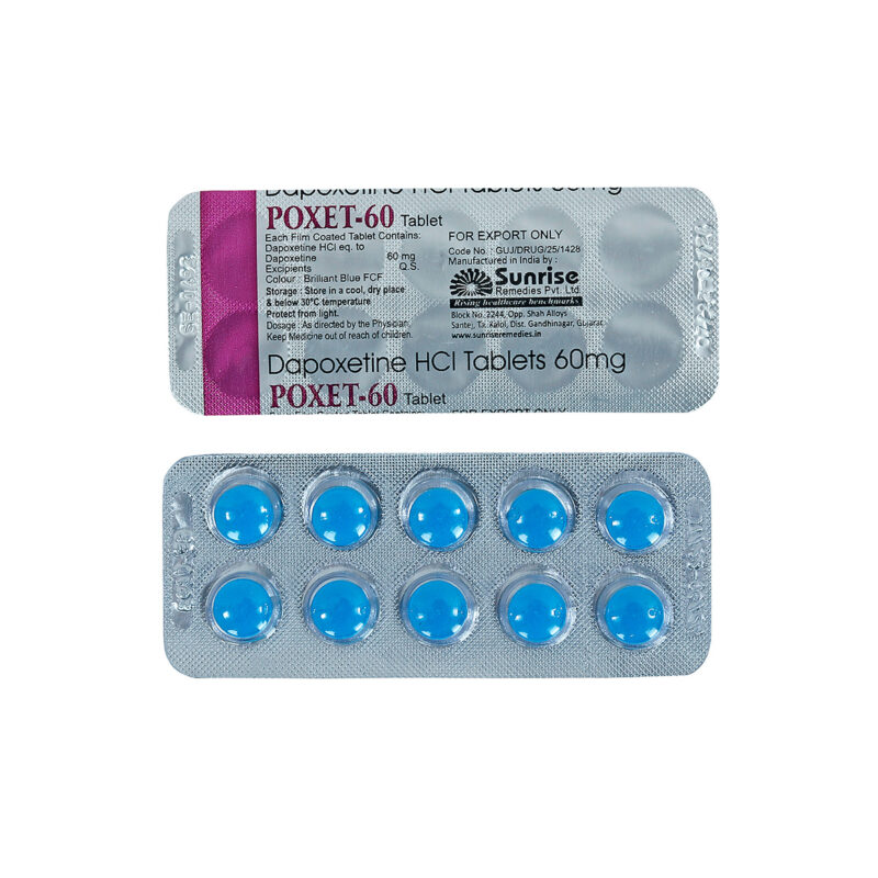 Poxet 60 мг- засіб-пролонгатор для продовження інтимного контакту на основі дапоксетину