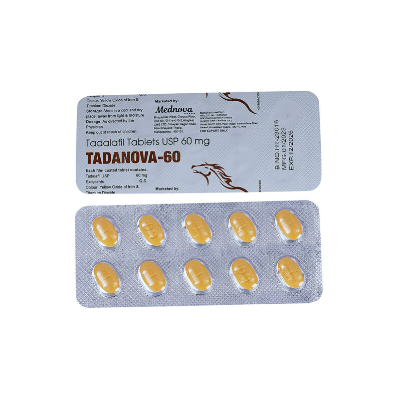Tadanova 60 мг - пігулки для потенції на основі сіалісу (тадалафіл)