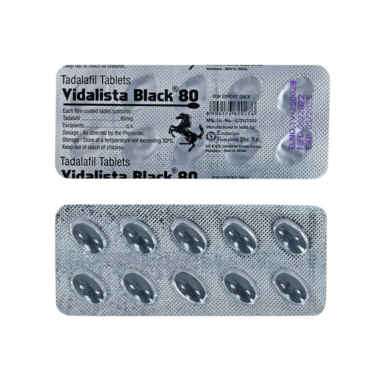Vidalista Black 80 мг (подвійне дозування тадалафілу) для потенції